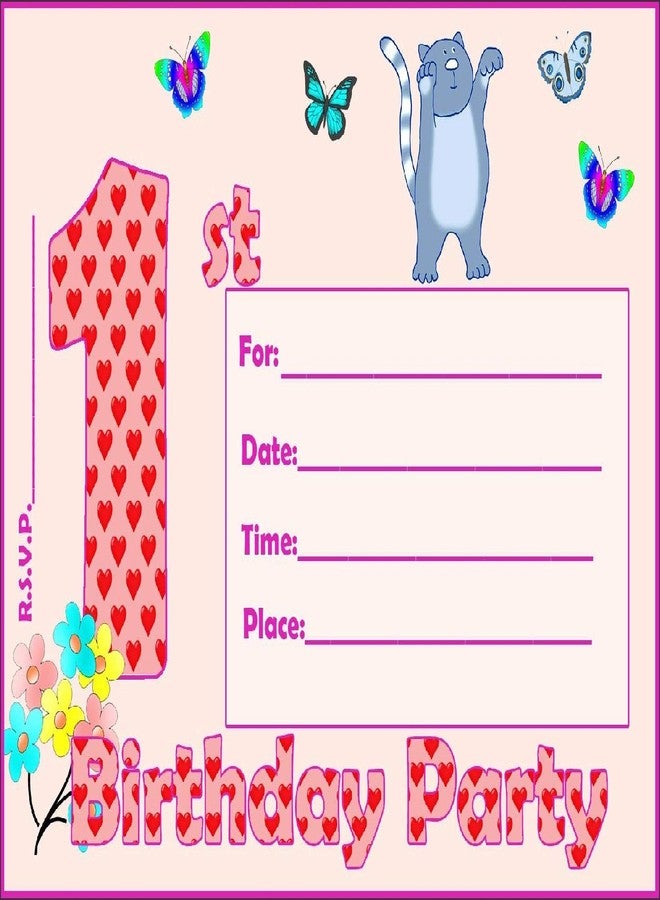 Askprints Birthday Metallic Card Invitations with Envelopes - Kids Birthday Party Invitations for Boys or Girls (25 Count) AP-103 - Image 1